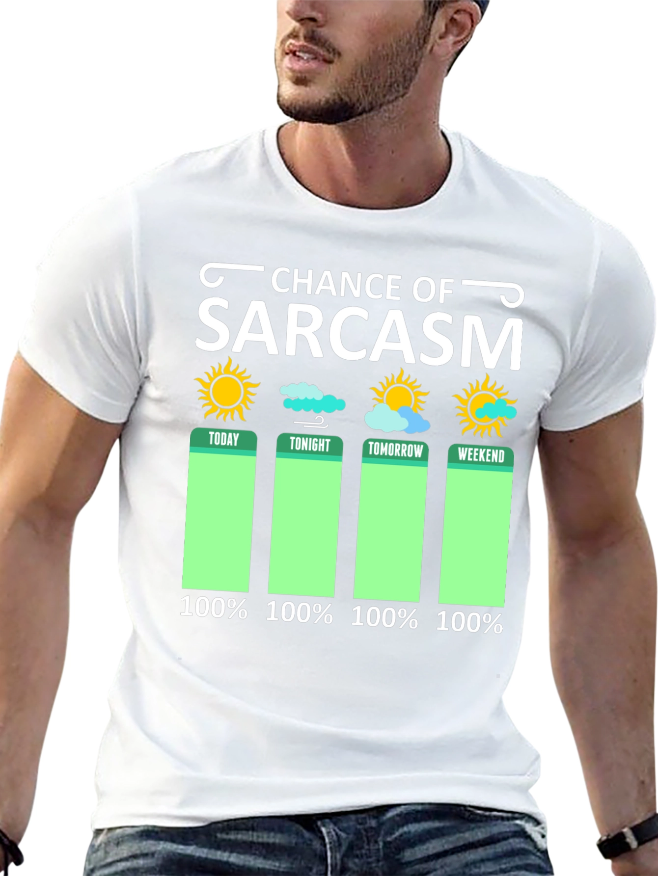 Sarcasm Weather Forecast Graphic Tee
