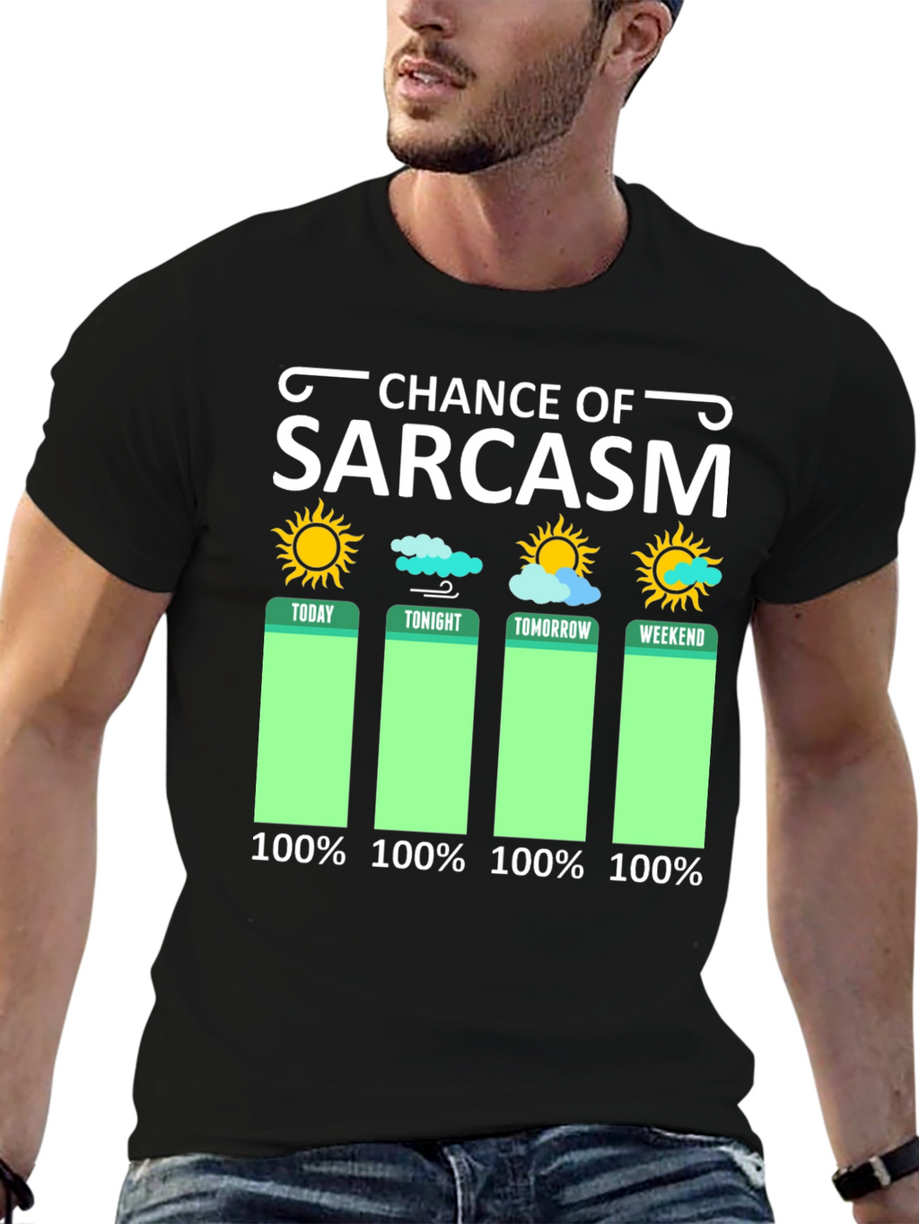 Sarcasm Weather Forecast Graphic Tee