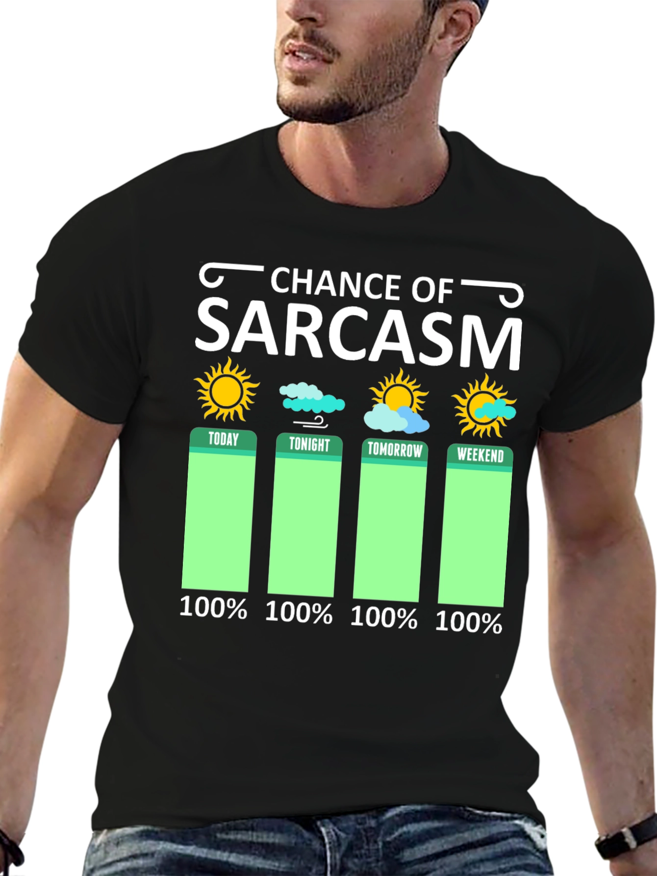 Sarcasm Weather Forecast Graphic Tee