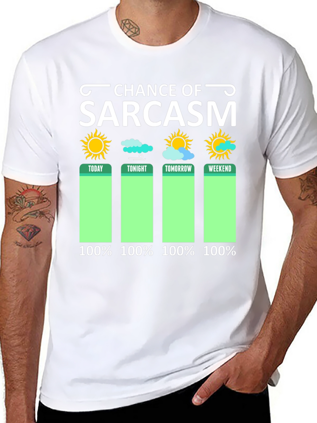 Sarcasm Weather Forecast Graphic Tee