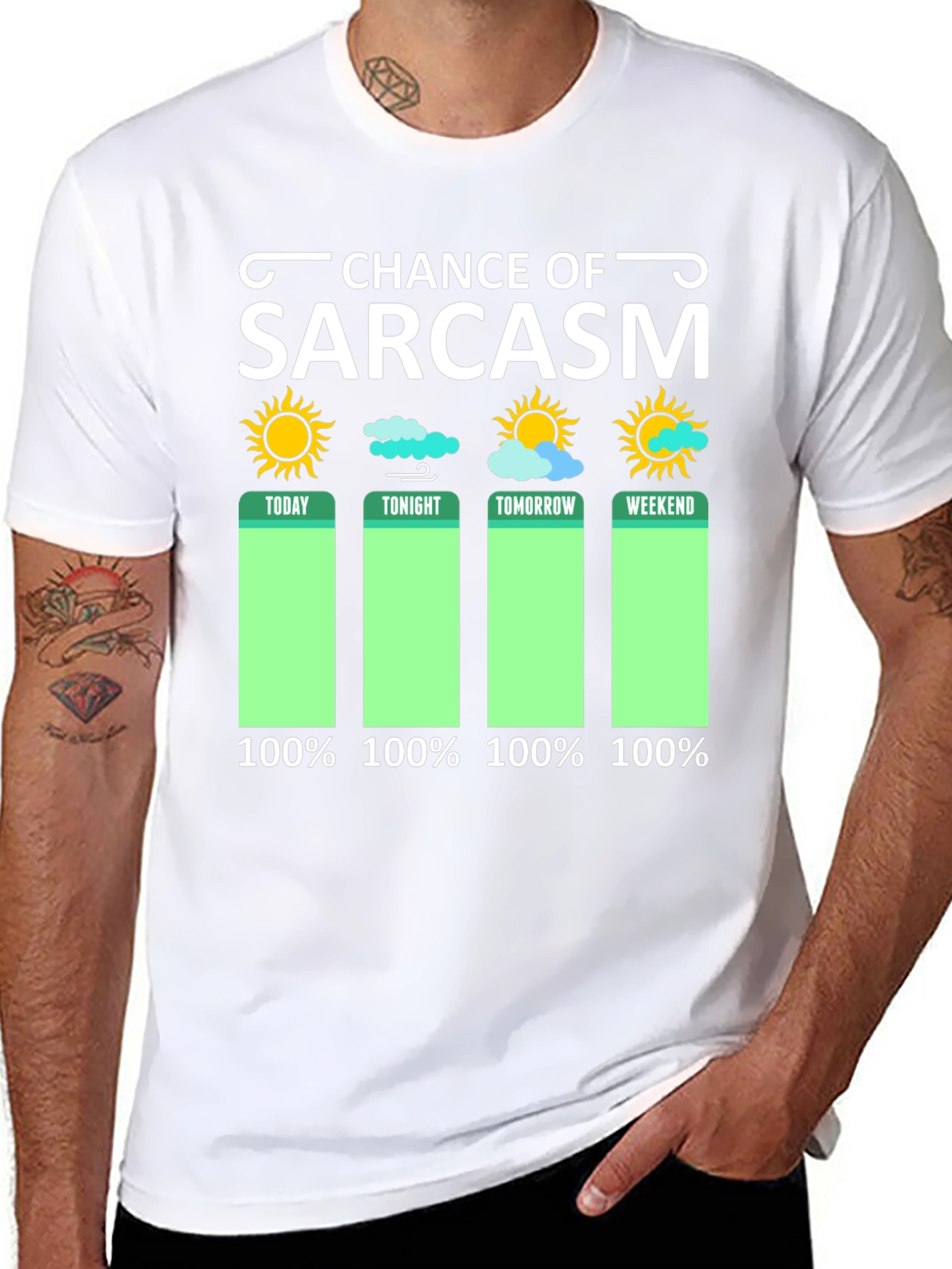 Sarcasm Weather Forecast Graphic Tee