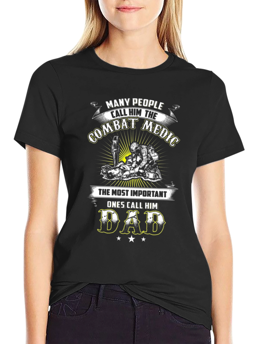 Combat Medic Dad Graphic T-Shirt