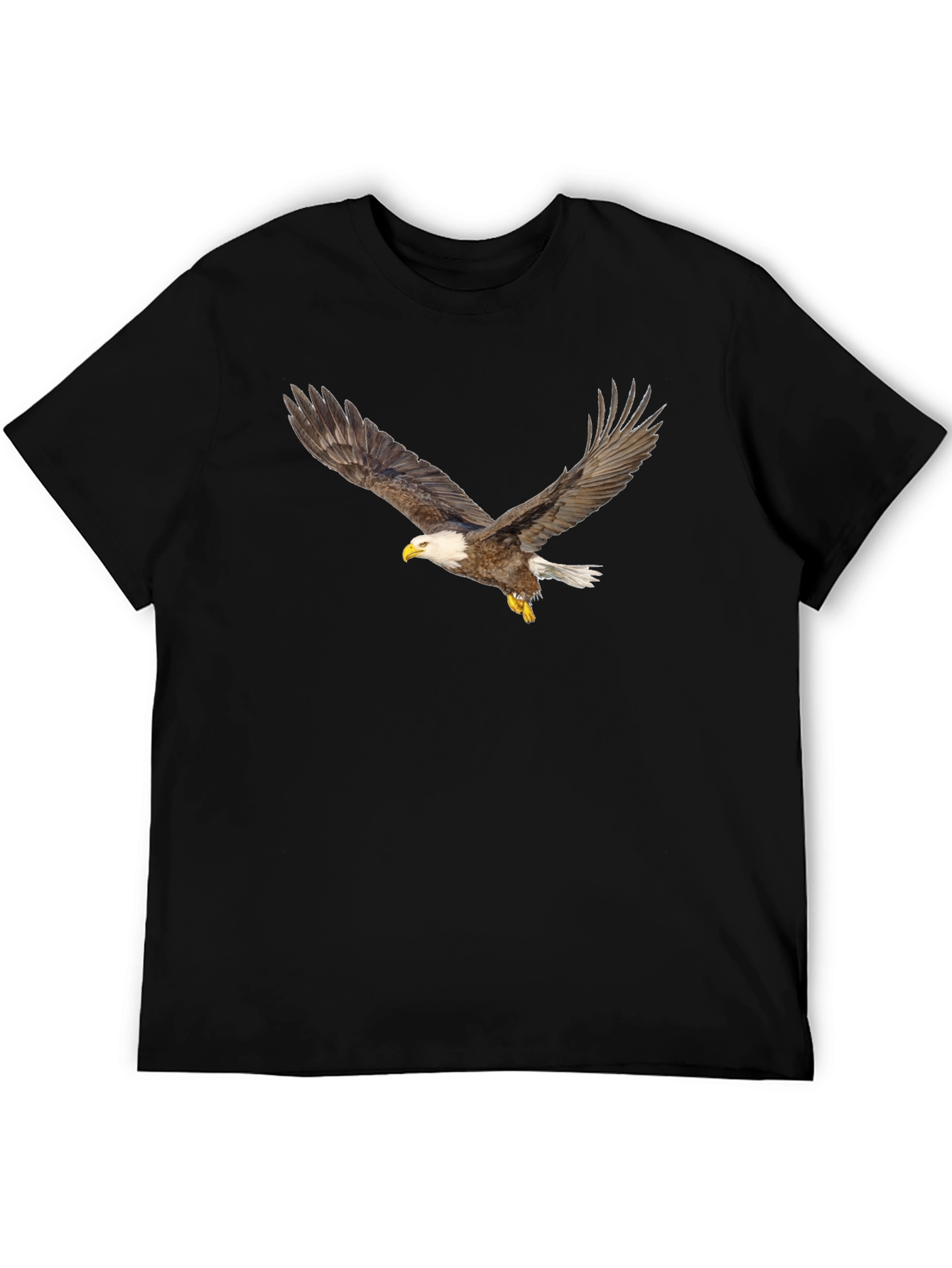 Black T-Shirt with Eagle Print