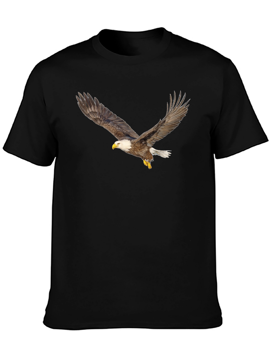 Black T-Shirt with Eagle Print