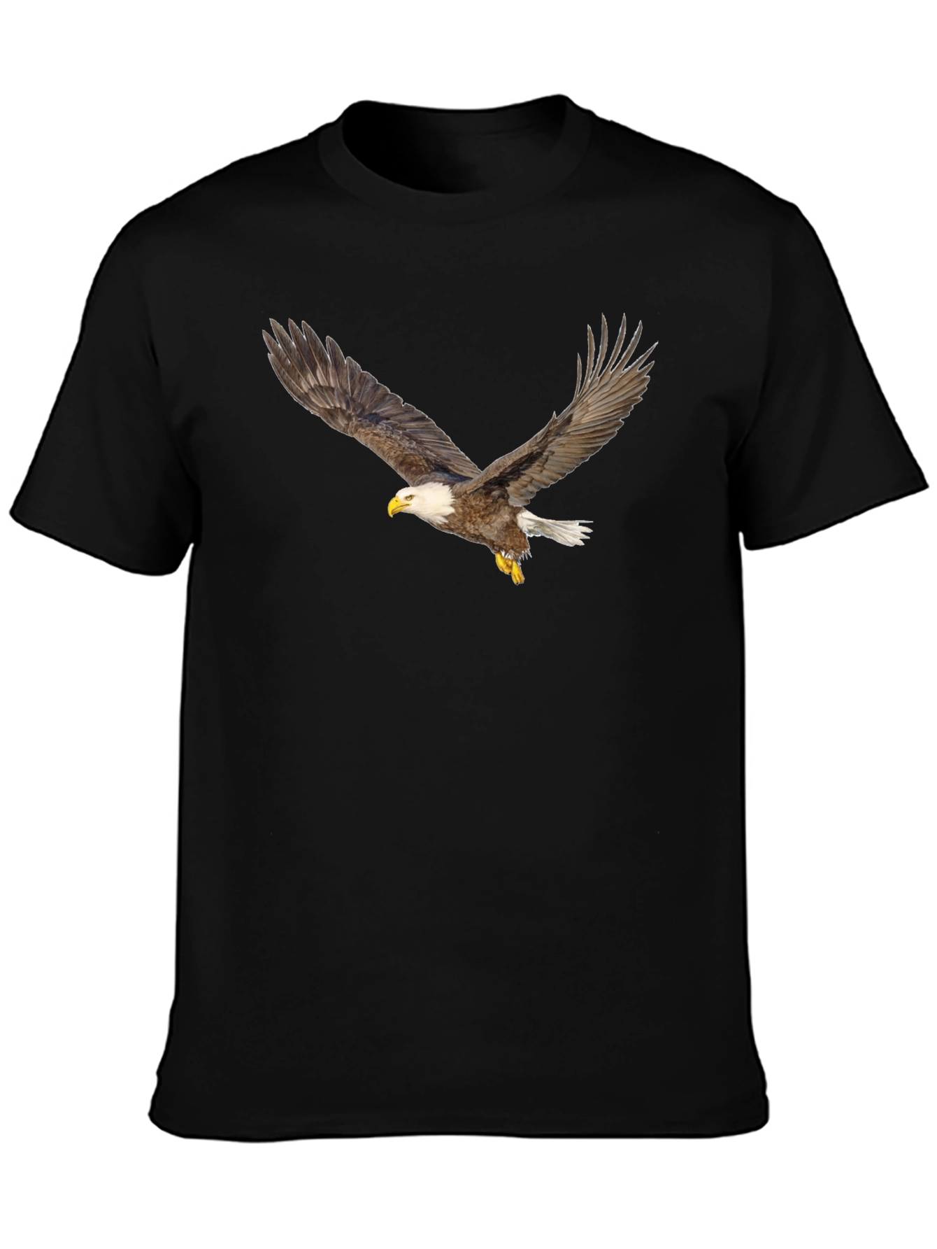 Black T-Shirt with Eagle Print