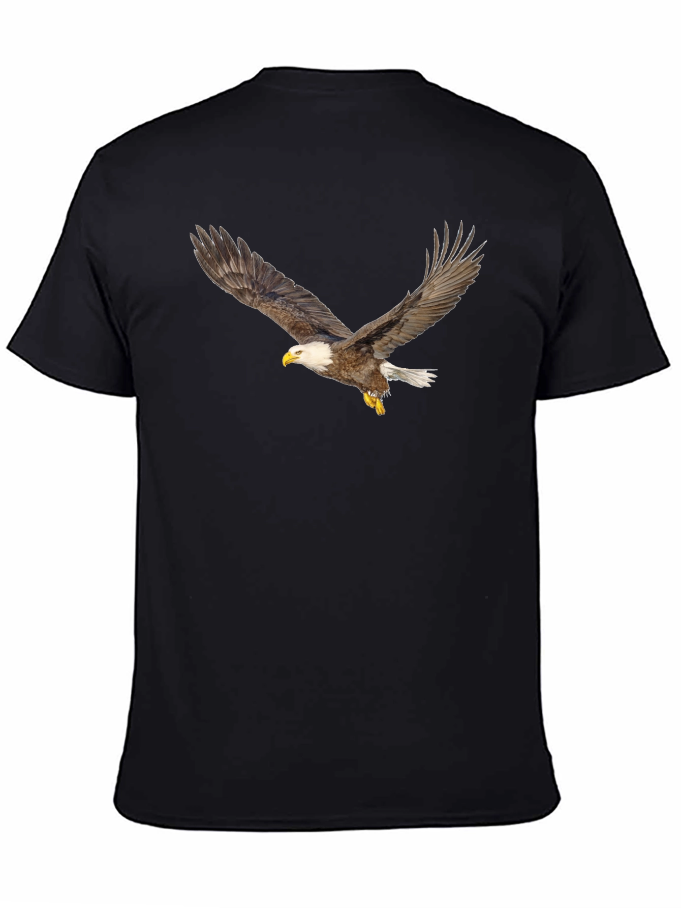 Black T-Shirt with Eagle Print