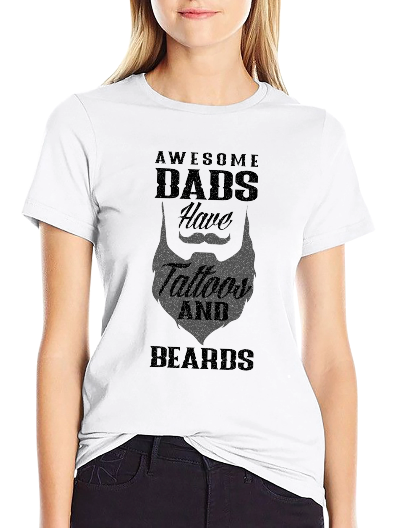 Awesome Dads Tattoos & Beards Graphic Tee