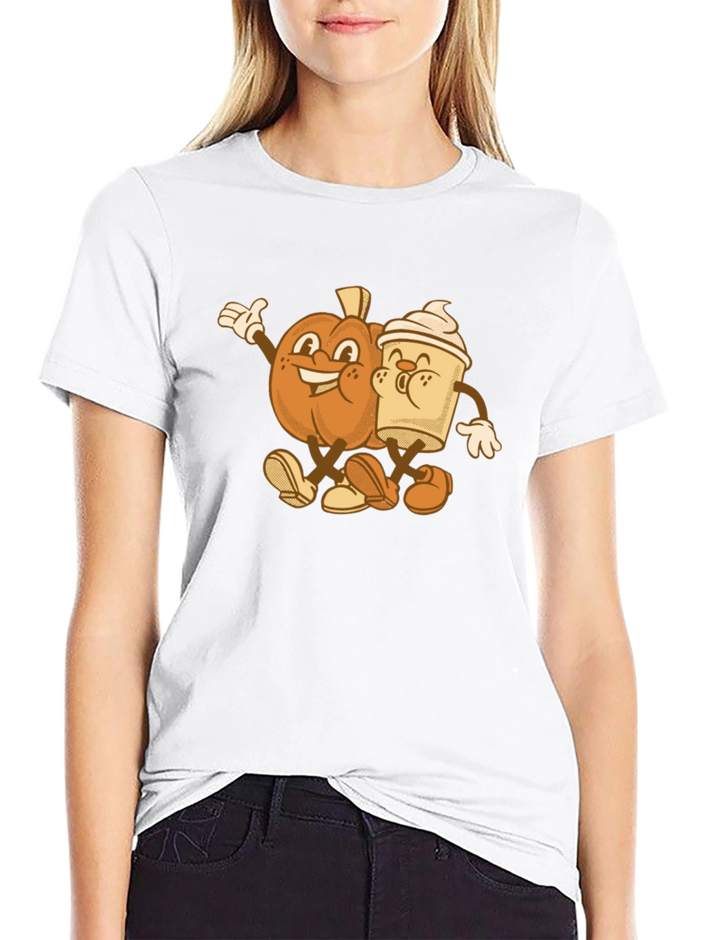 Pumpkin Spice Best Friends Graphic T-Shirt