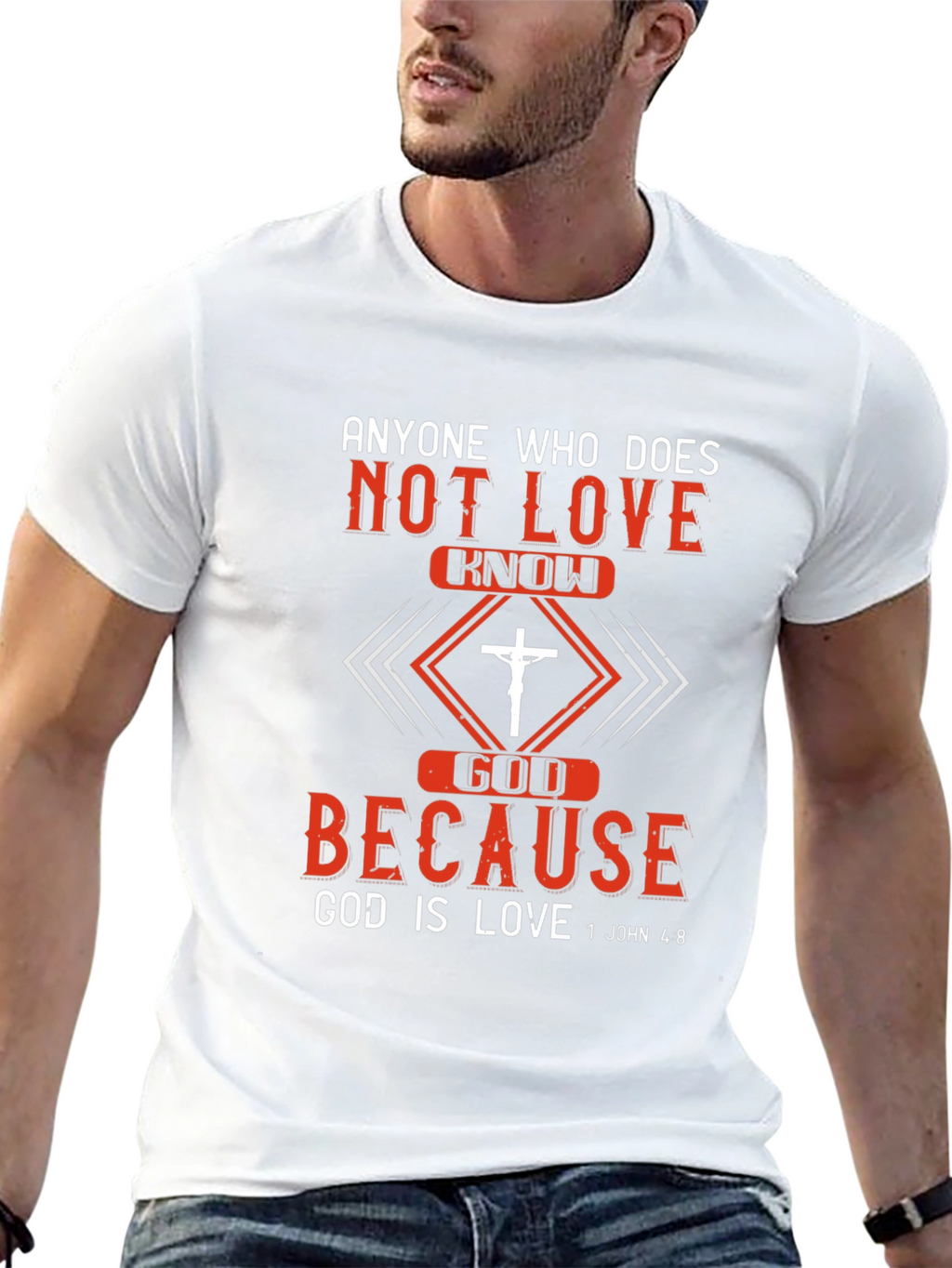 Christian T-Shirt: God is Love - Mens Graphic Tee