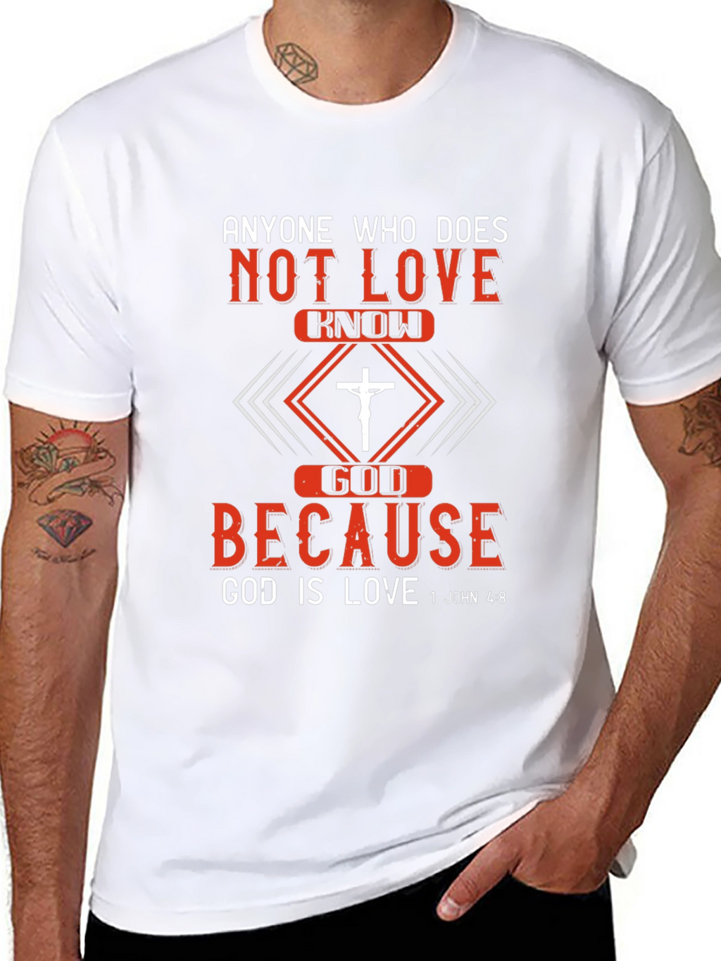 Christian T-Shirt: God is Love - Mens Graphic Tee