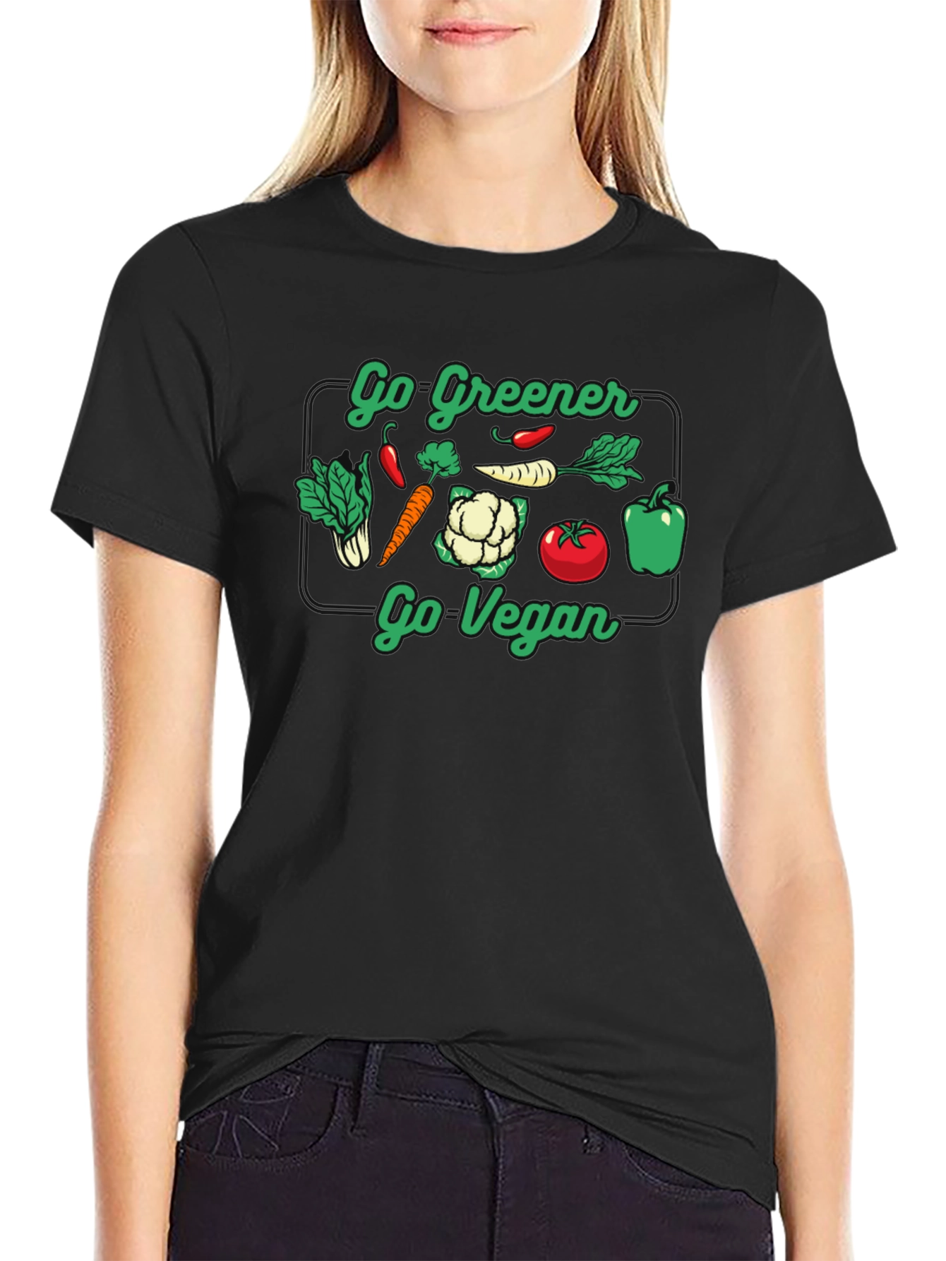 Go Greener Go Vegan Graphic Tee