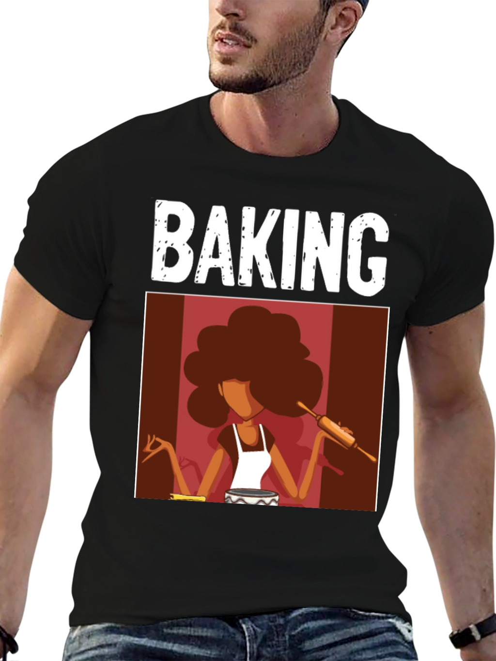 Baking T-Shirt - Afro Baker Design