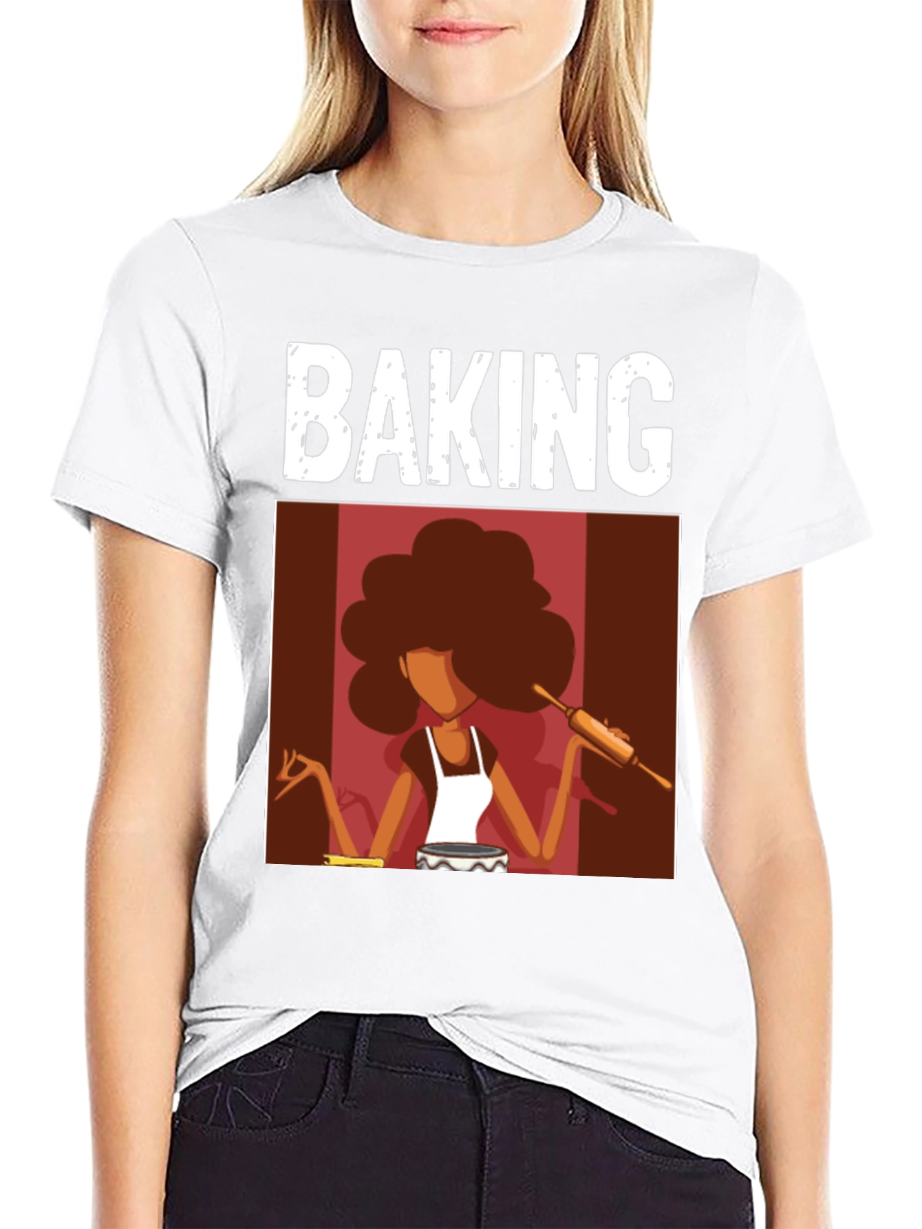 Baking T-Shirt - Afro Baker Design