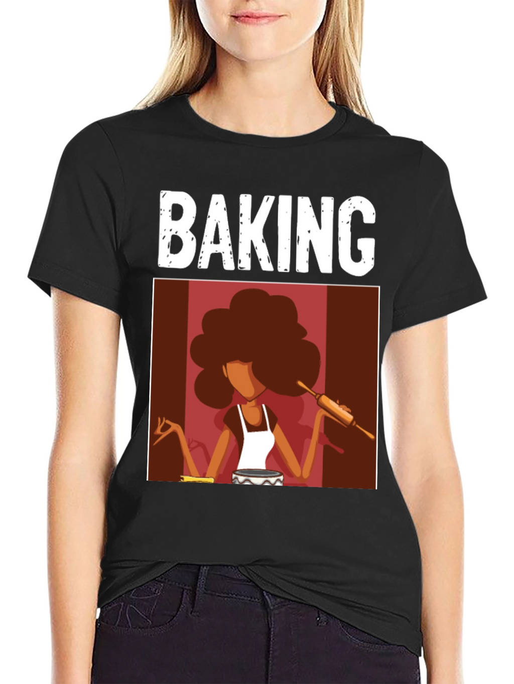 Baking T-Shirt - Afro Baker Design