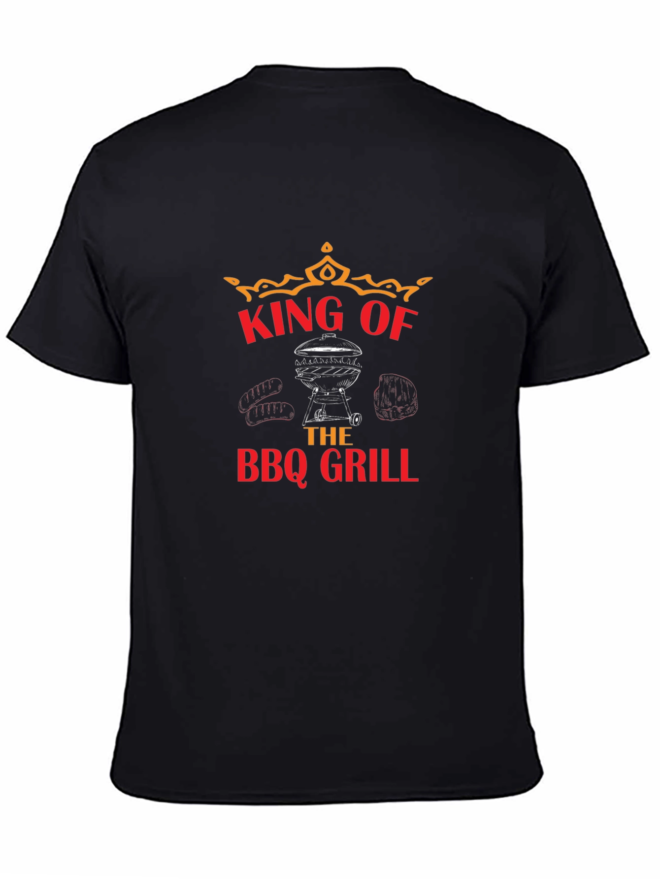 King of the BBQ Grill Black T-Shirt