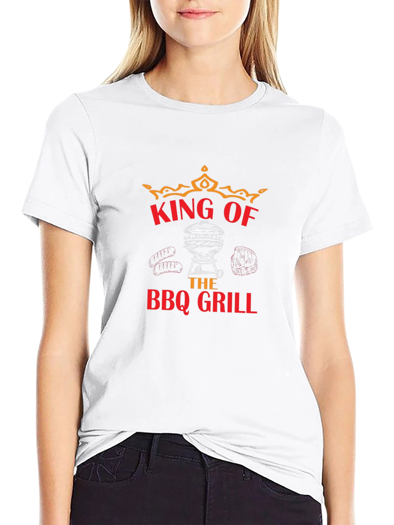 King of the BBQ Grill Black T-Shirt