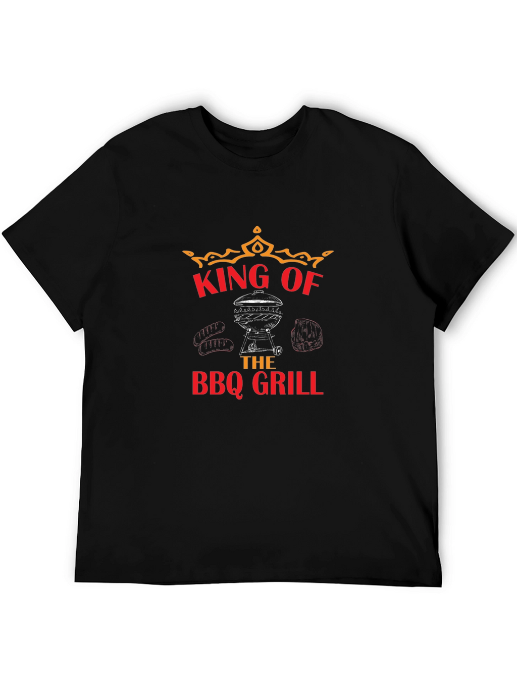 King of the BBQ Grill Black T-Shirt