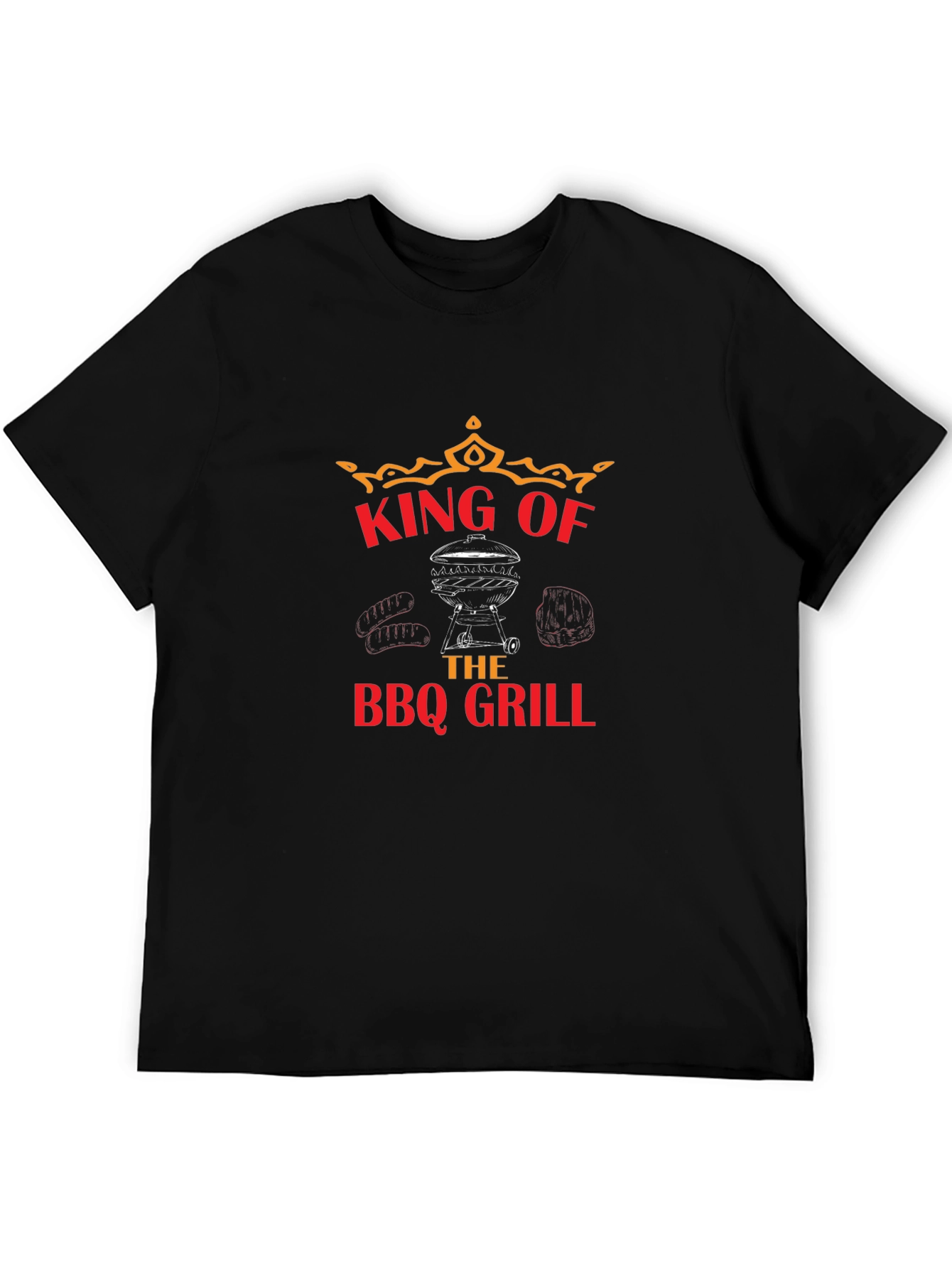 King of the BBQ Grill Black T-Shirt