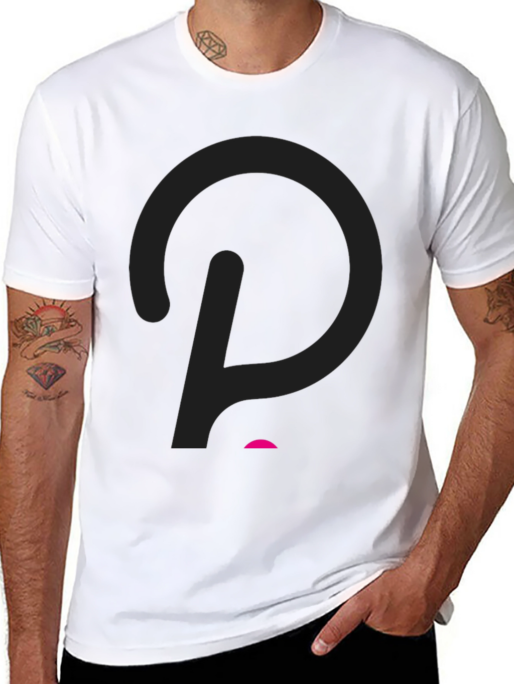 Modern Black T-Shirt with Abstract Logo