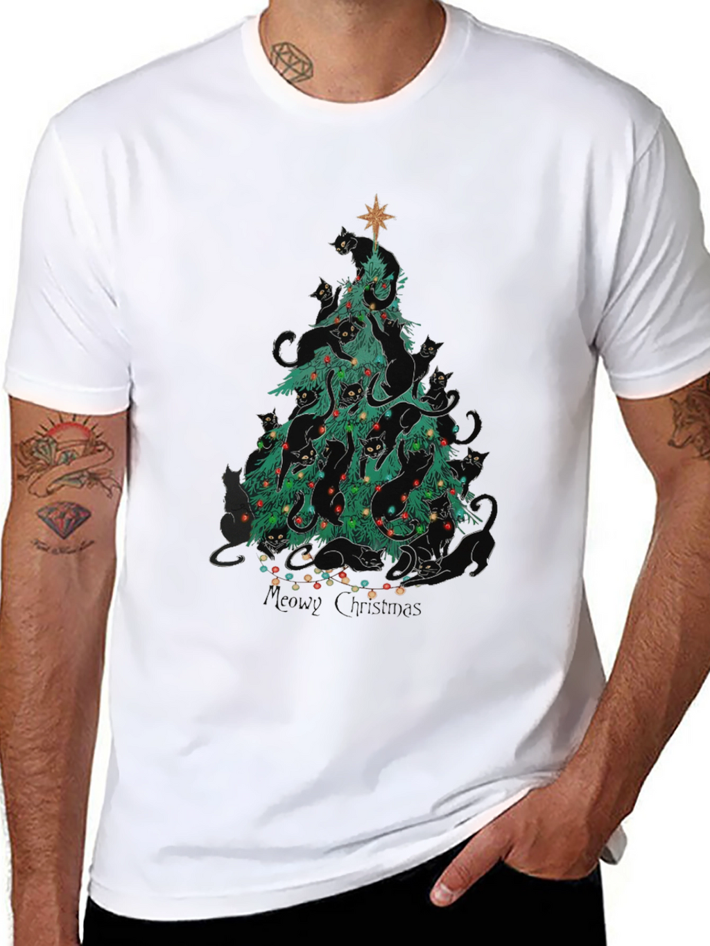 Cat Christmas Tree T-Shirt