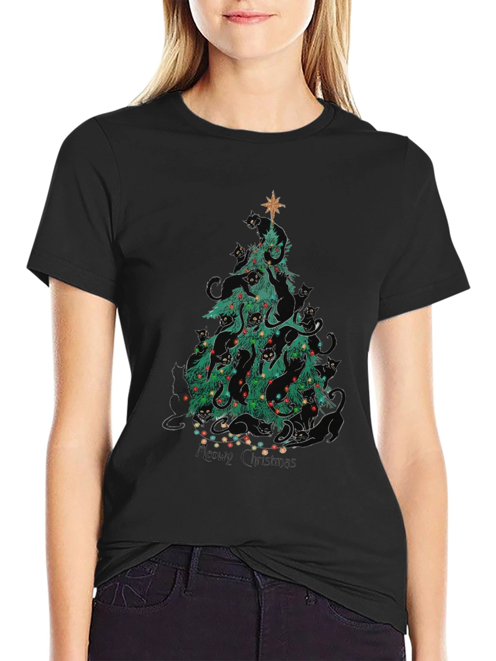 Cat Christmas Tree T-Shirt