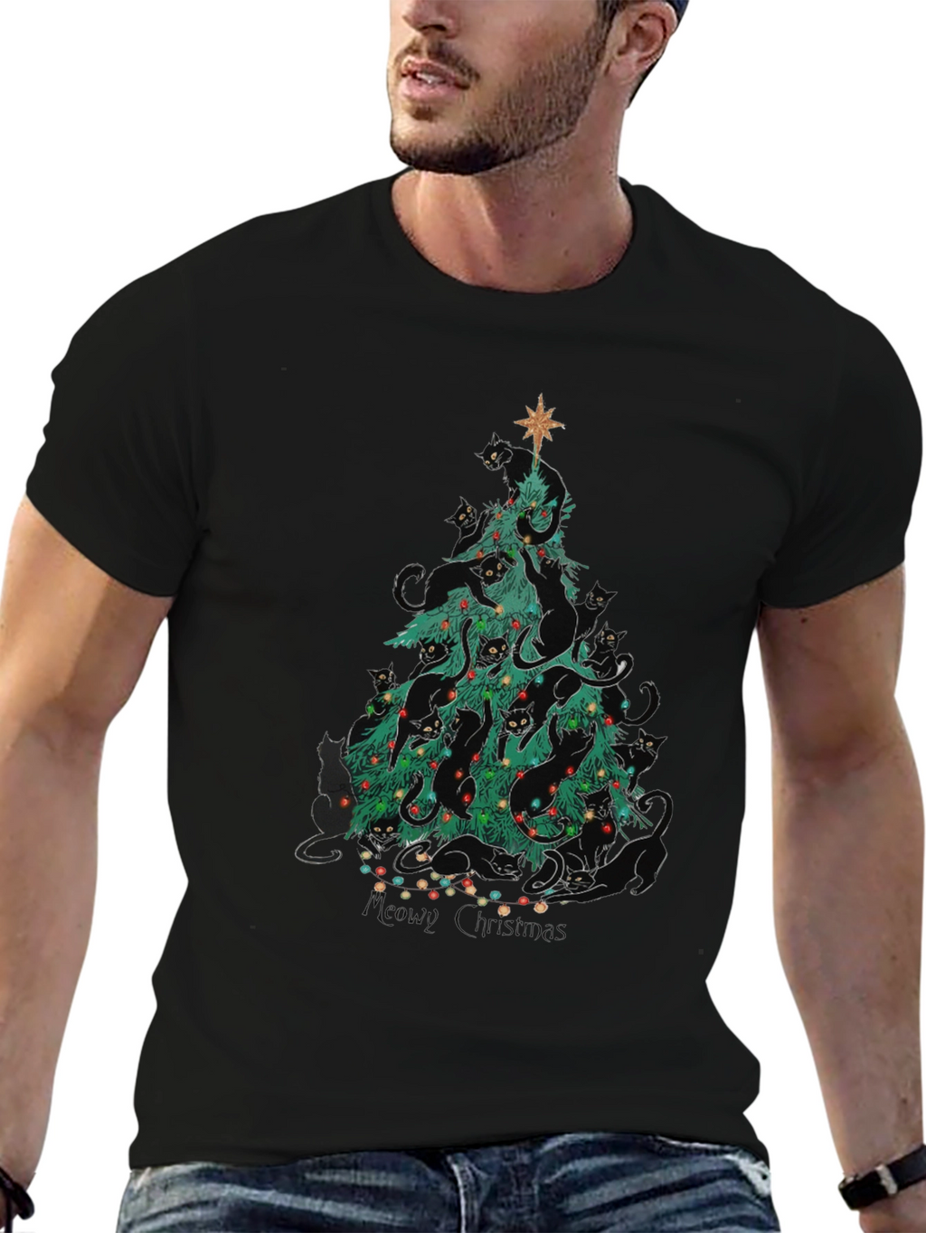 Cat Christmas Tree T-Shirt