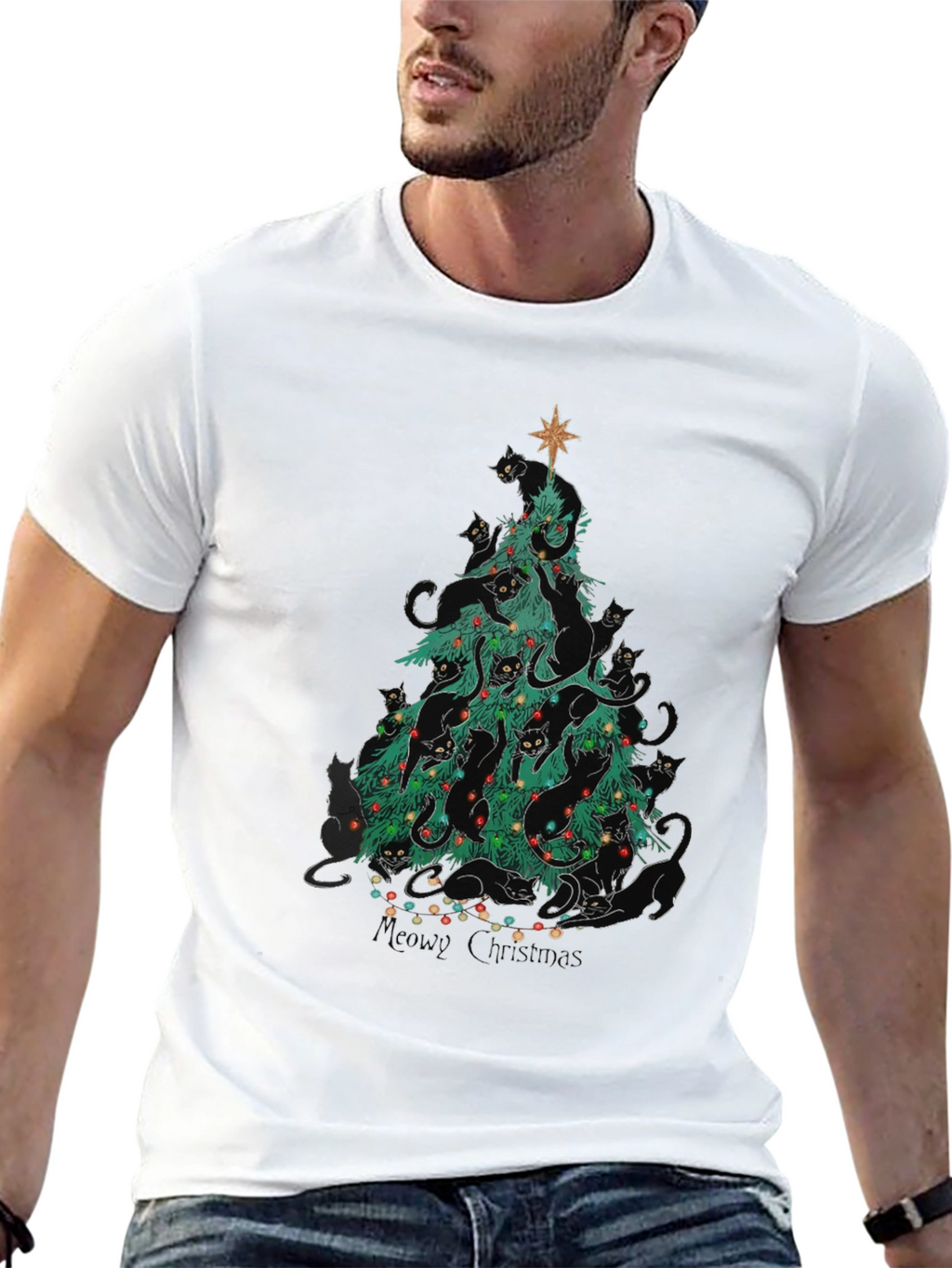 Cat Christmas Tree T-Shirt