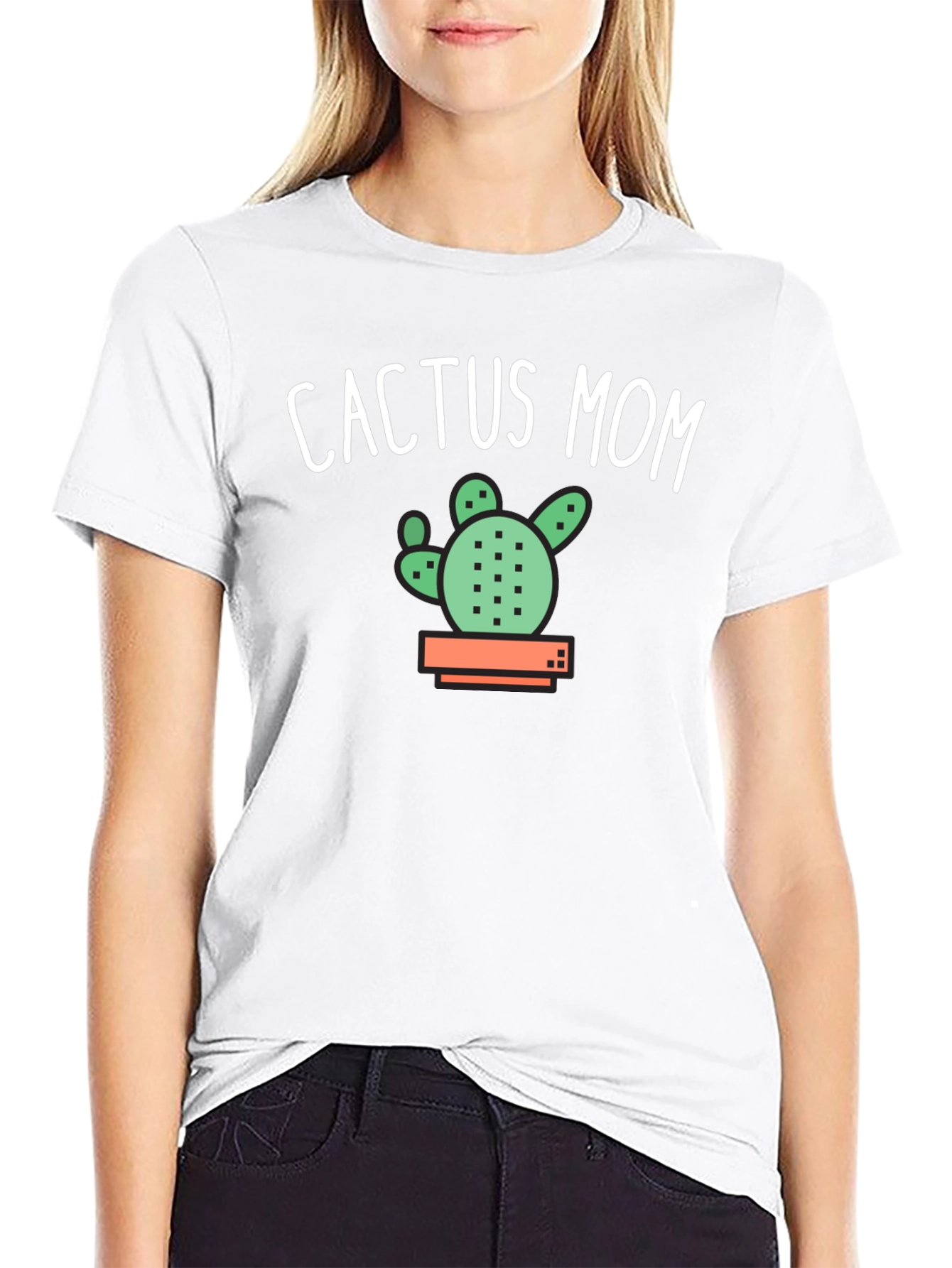 Cactus Mom Graphic Tee - Black