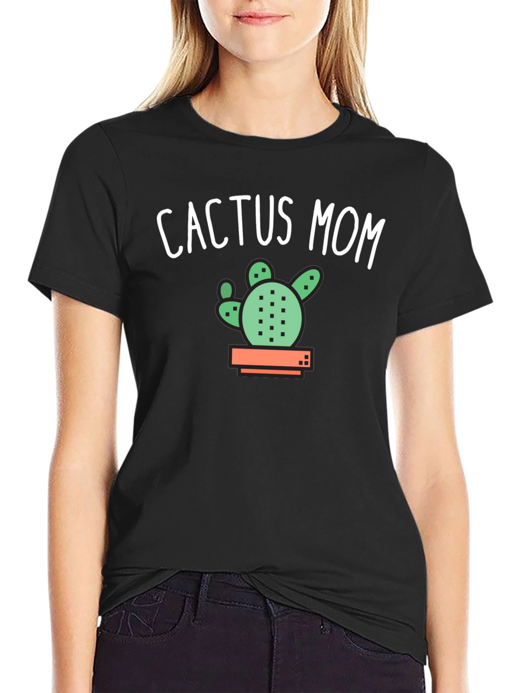 Cactus Mom Graphic Tee - Black