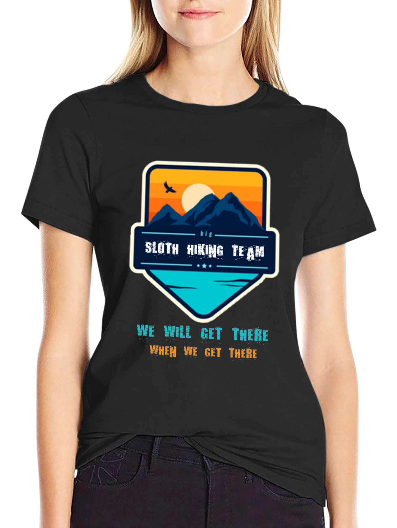 Sloth Hiking Team Tee - We Will Get There Graphic T-Shirt
