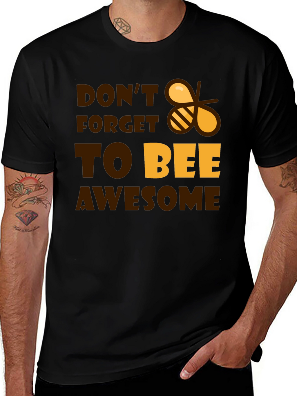 Dont Forget to Bee Awesome Black T-Shirt