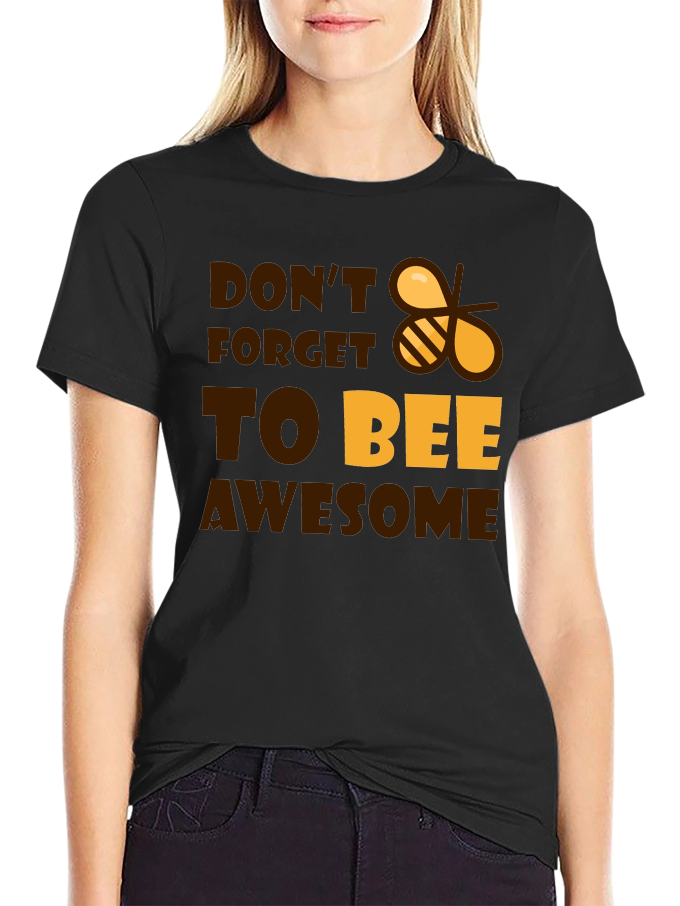 Dont Forget to Bee Awesome Black T-Shirt