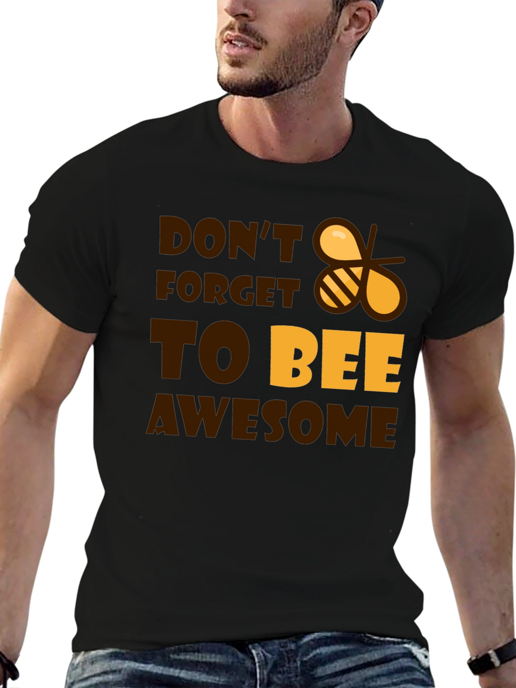 Dont Forget to Bee Awesome Black T-Shirt