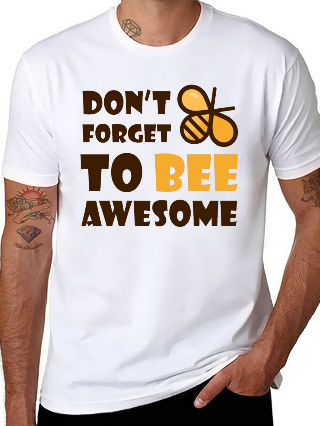 Dont Forget to Bee Awesome Black T-Shirt