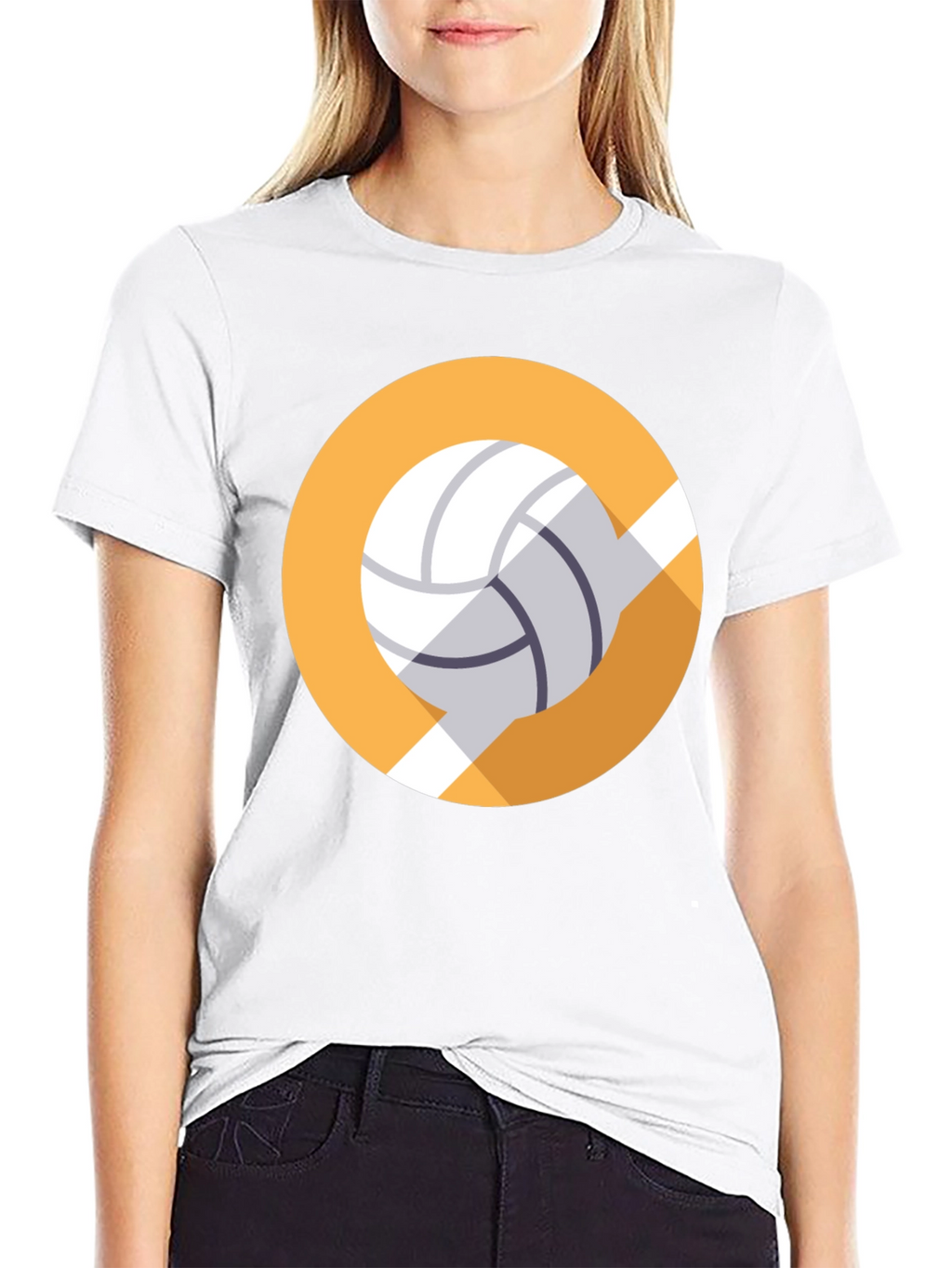 Volleyball Graphic Tee - Sporty Casual Style