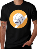 Volleyball Graphic Tee - Sporty Casual Style