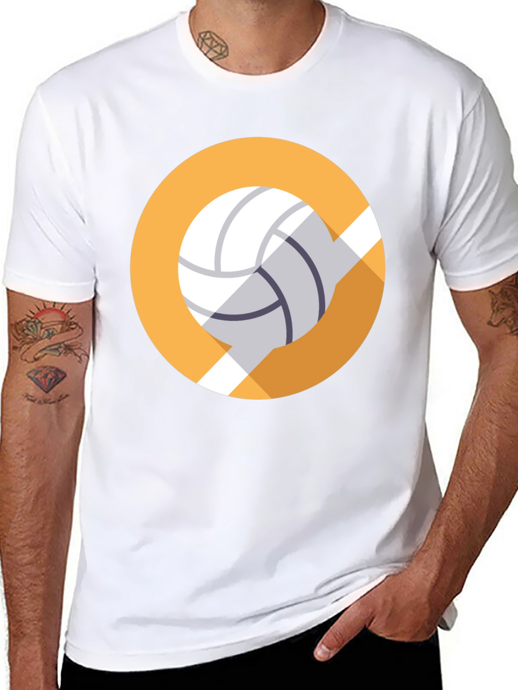 Volleyball Graphic Tee - Sporty Casual Style