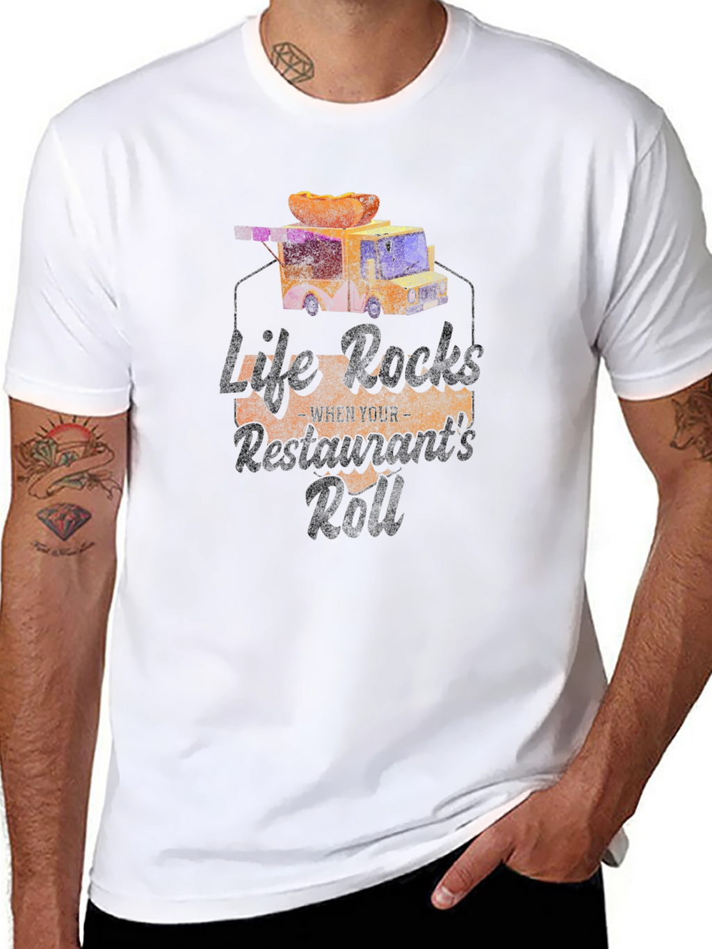 Life Rocks Restaurants Roll T-Shirt