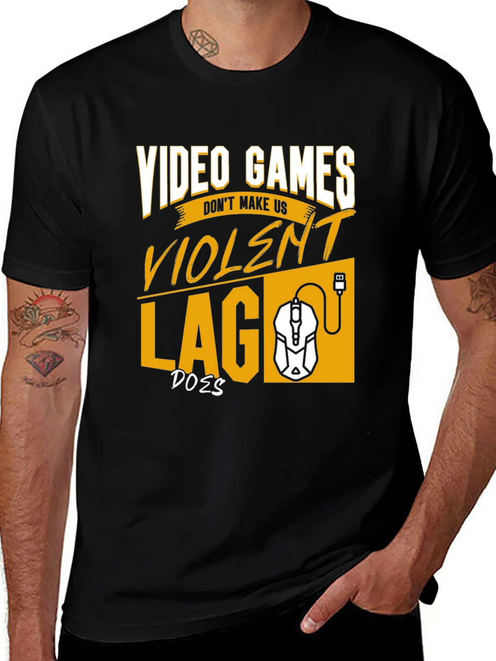Gamer T-Shirt: Video Games Dont Make Us Violent