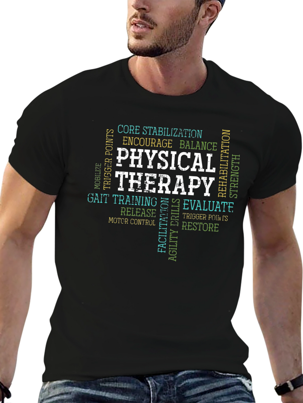 Physical Therapy Word Art T-Shirt