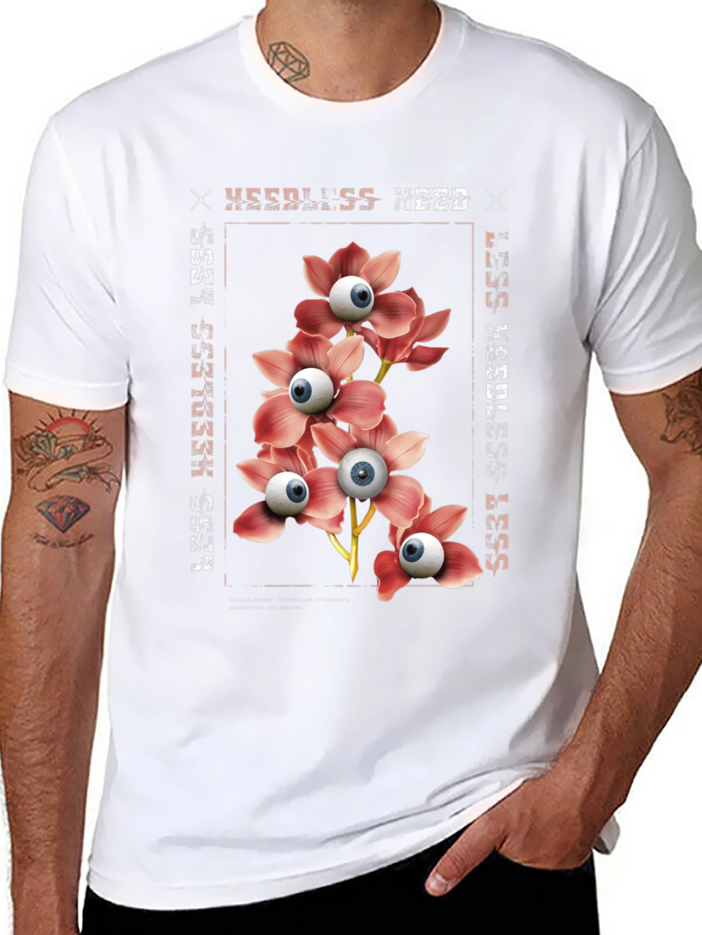 Needleless Need Eye Flower Graphic Tee