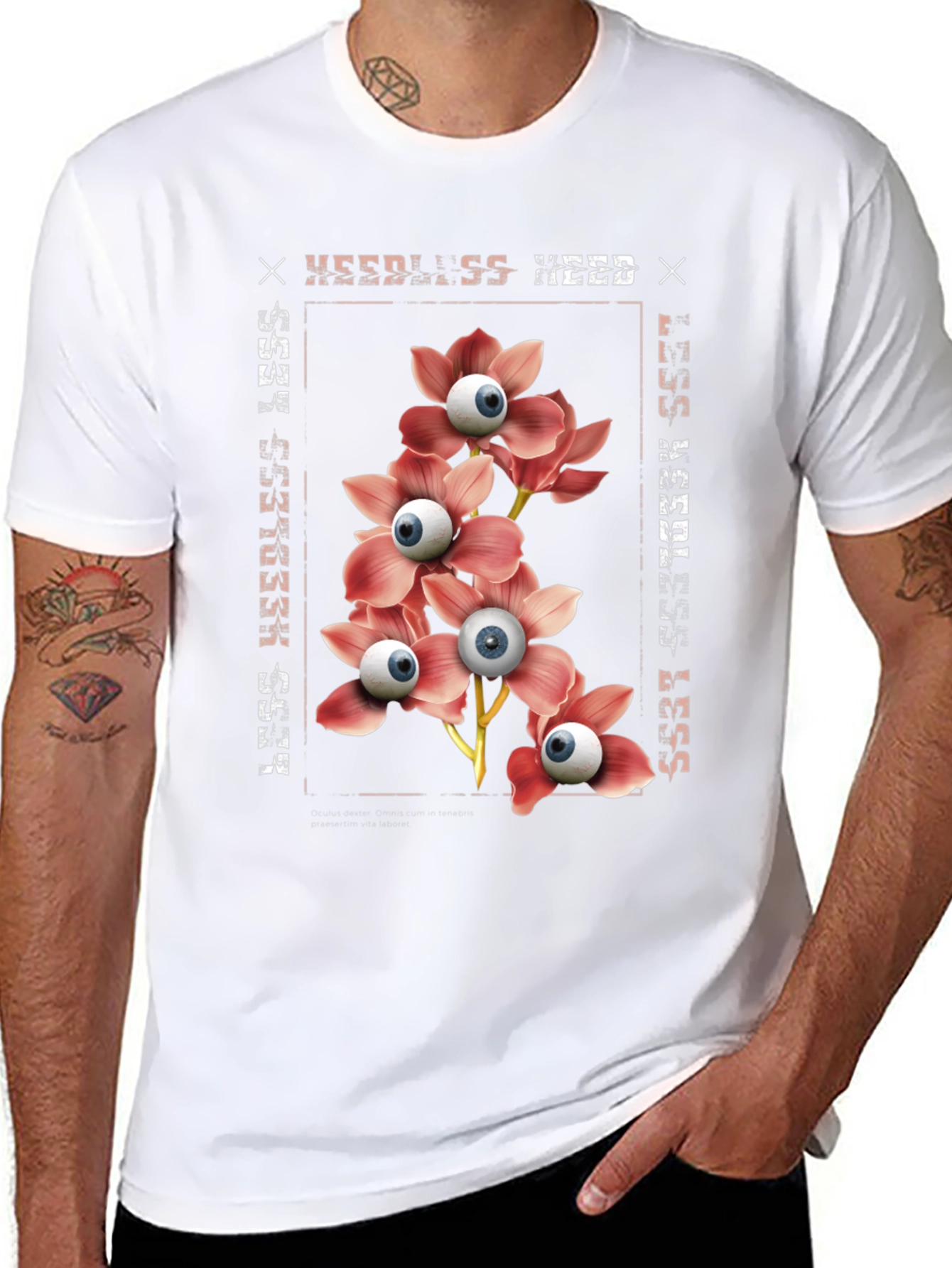 Needleless Need Eye Flower Graphic Tee