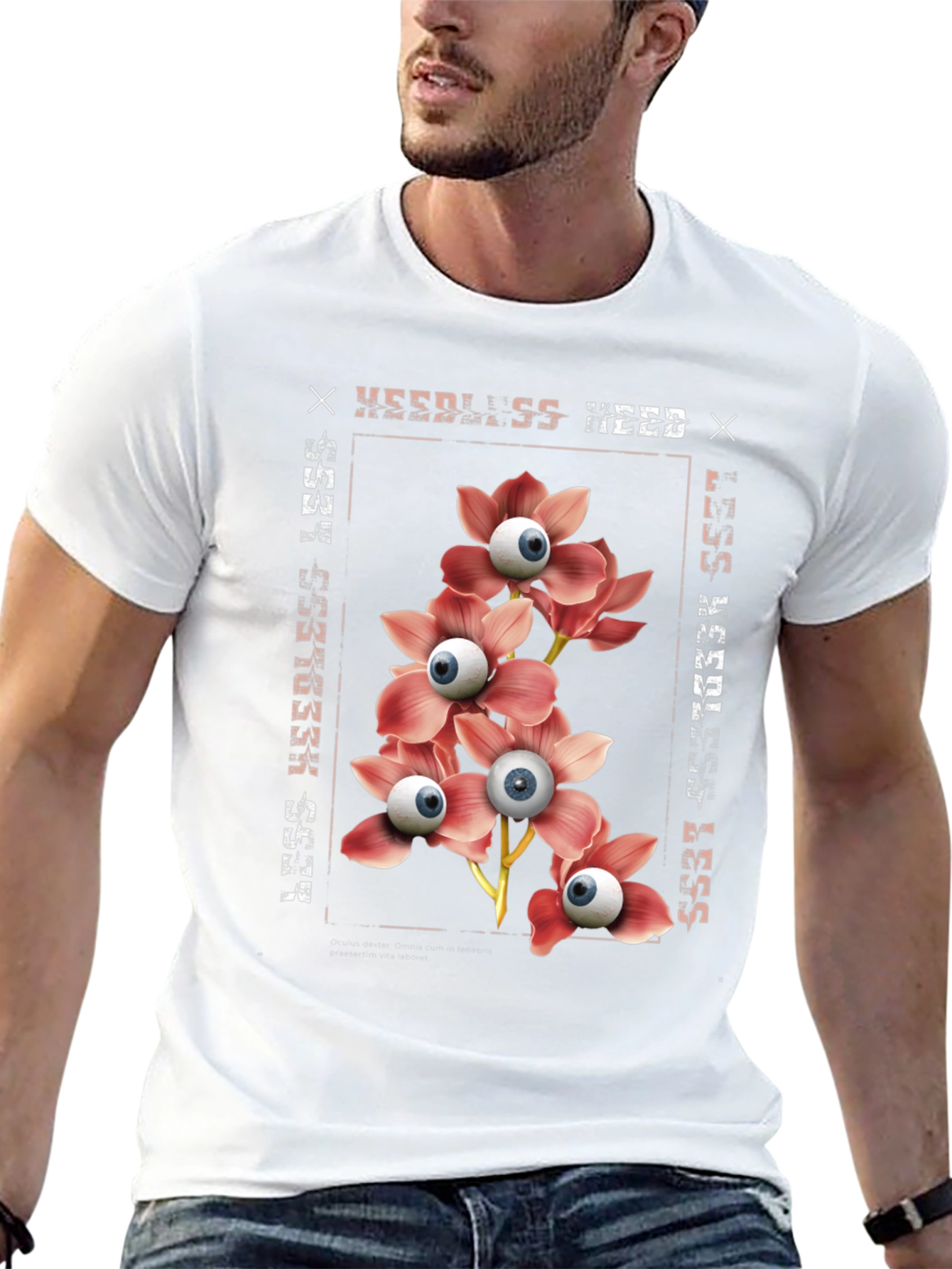 Needleless Need Eye Flower Graphic Tee