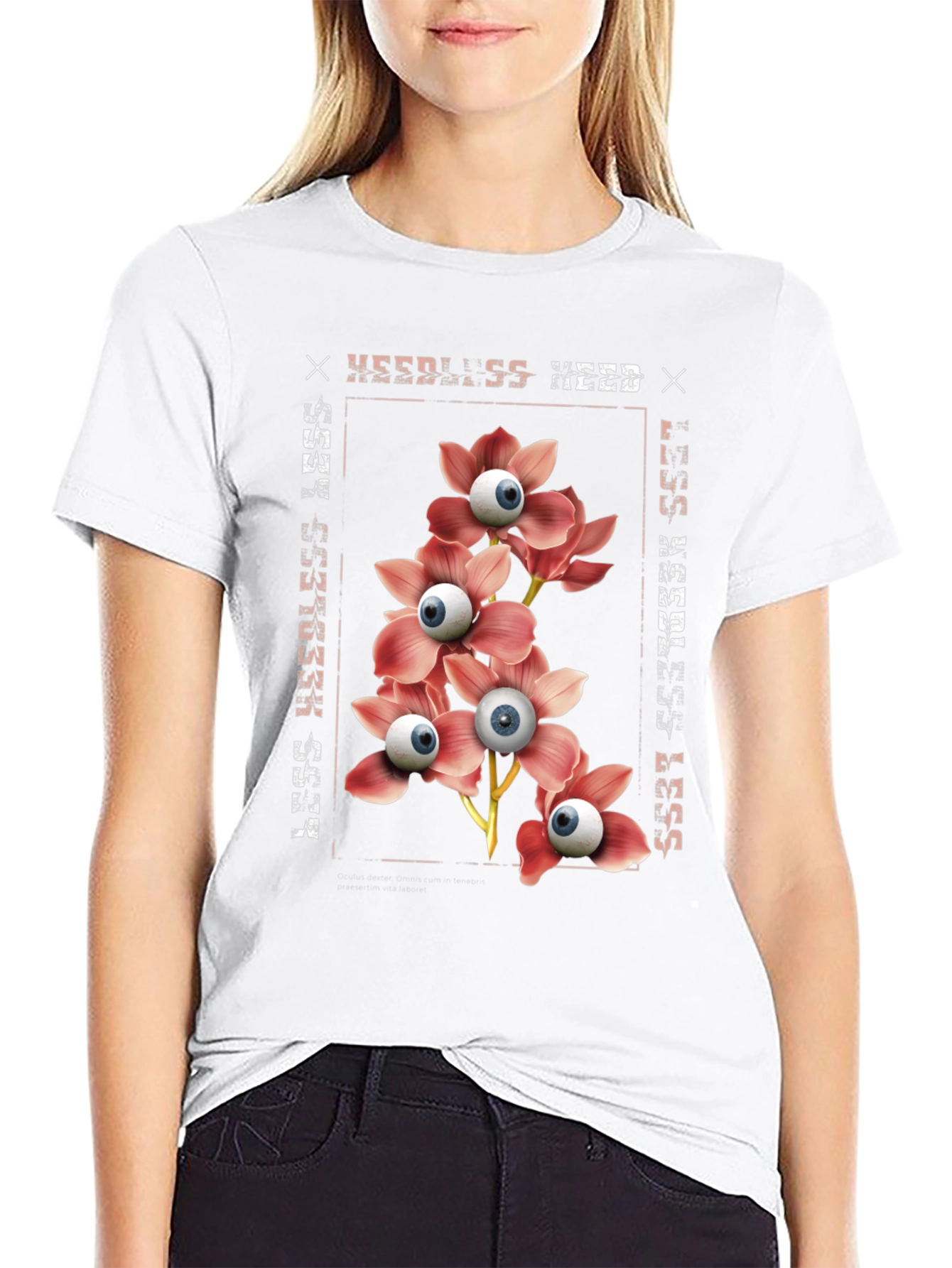 Needleless Need Eye Flower Graphic Tee