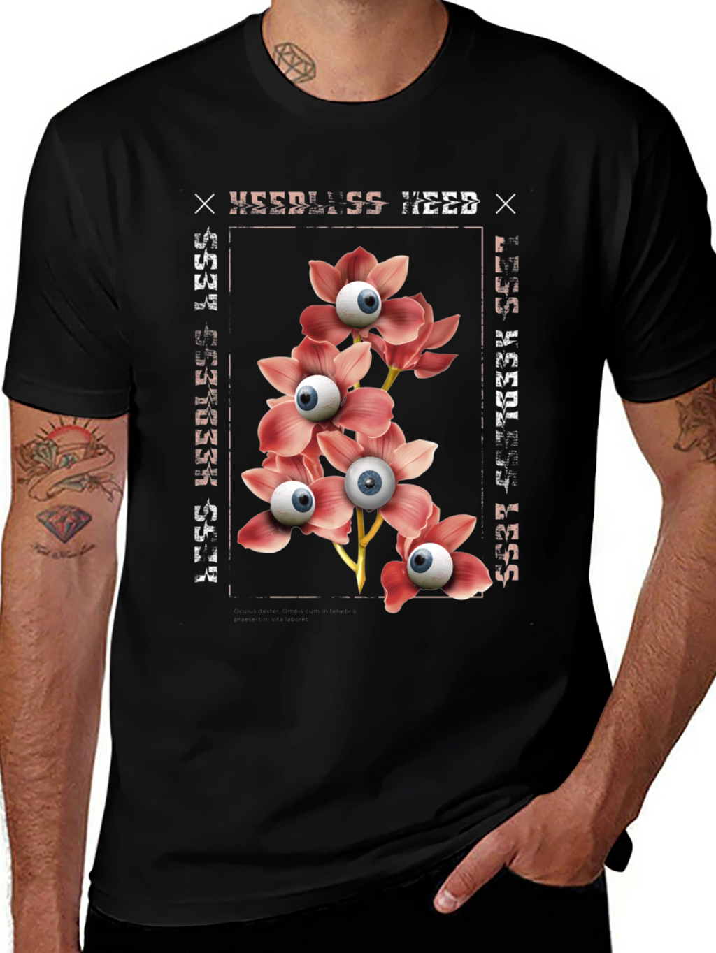 Needleless Need Eye Flower Graphic Tee