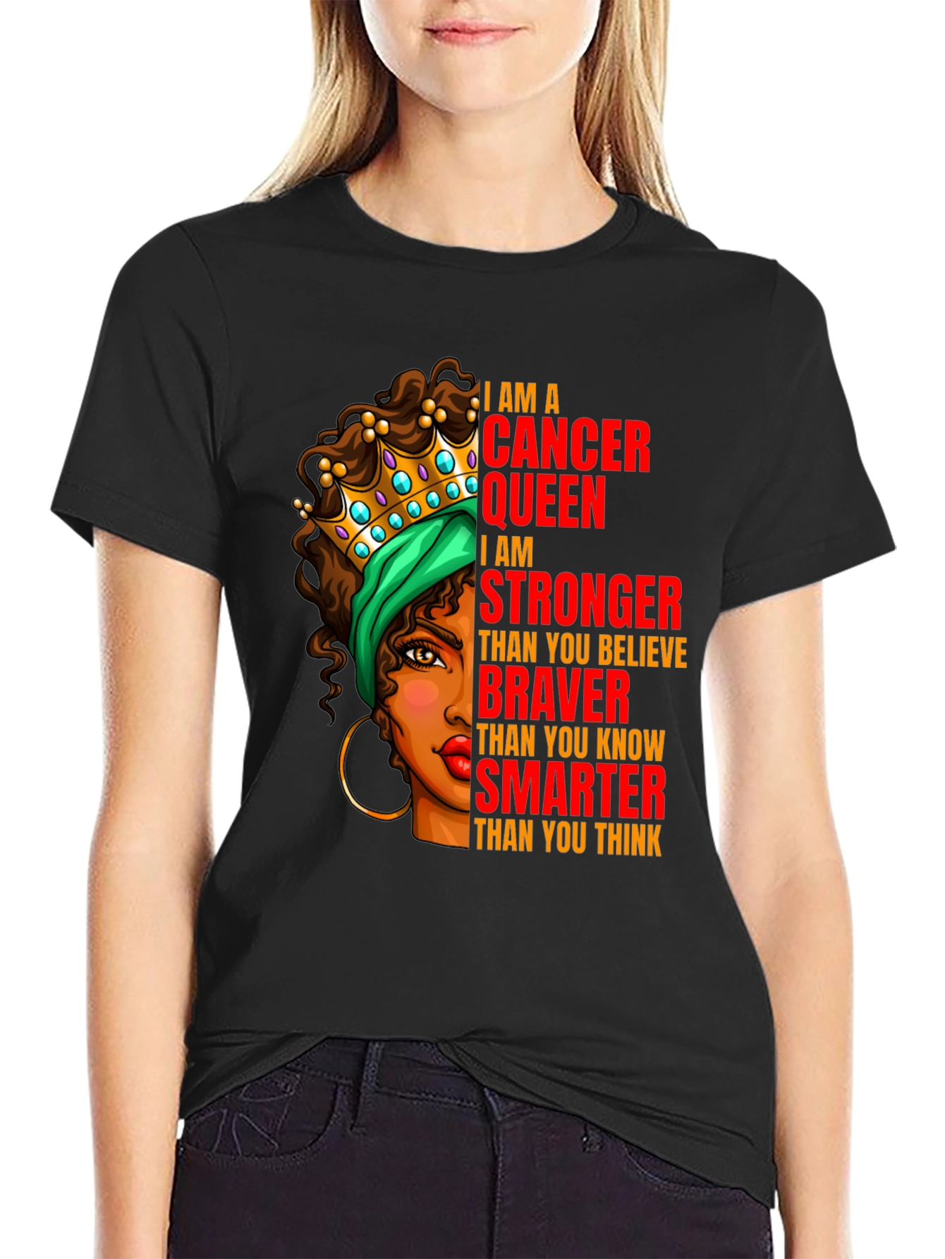 Cancer Queen Graphic Tee - Zodiac Birthday Gift