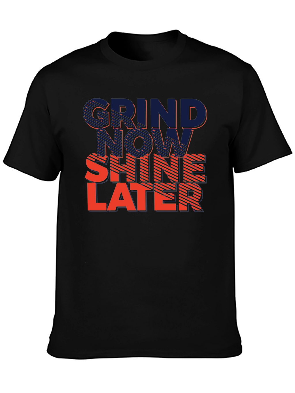 Grind Now Shine Later Graphic Tee - Black