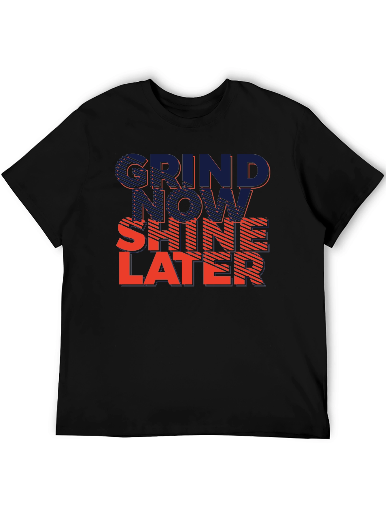Grind Now Shine Later Graphic Tee - Black