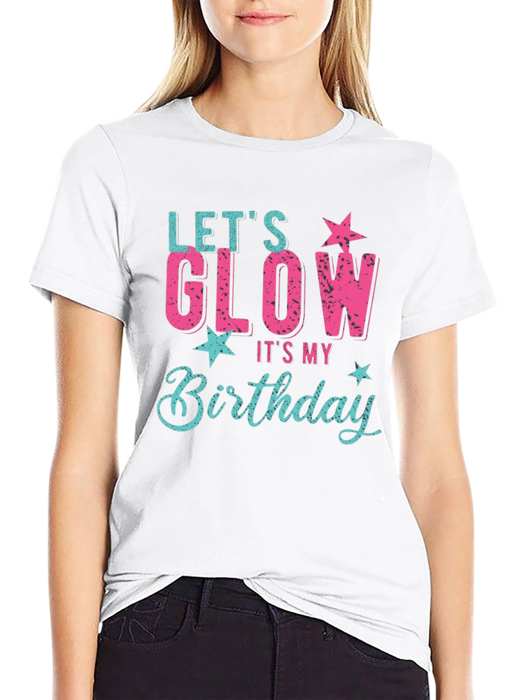 Lets Glow Birthday Graphic T-Shirt