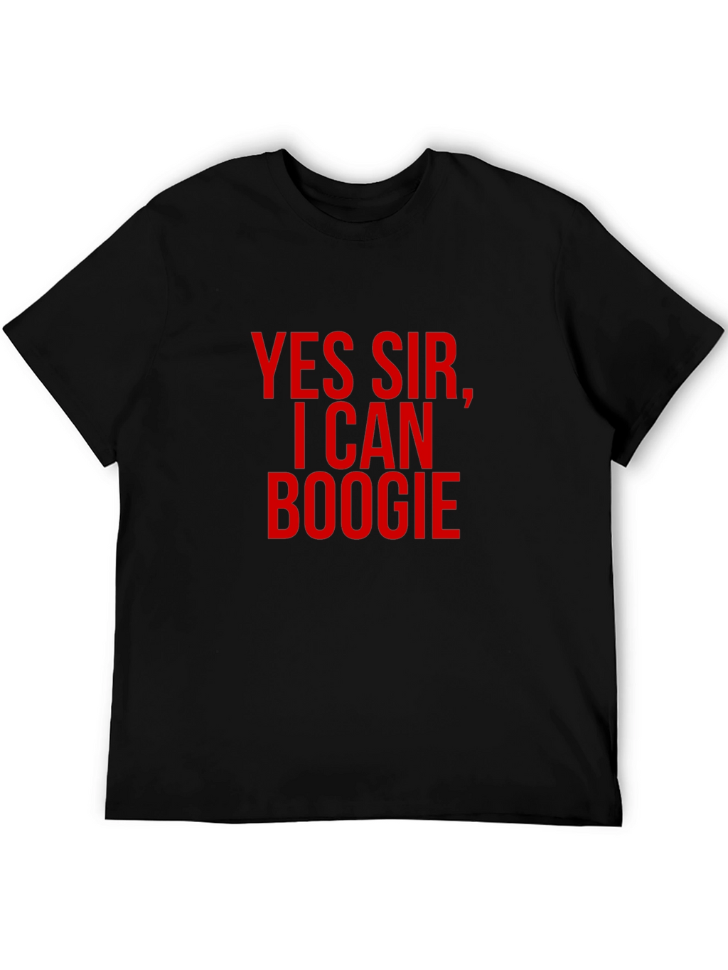 Yes Sir I Can Boogie Mens Black T-Shirt